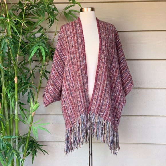 Sweaters - 🎉Mauve & Blue Multicolor Open Front Sweater